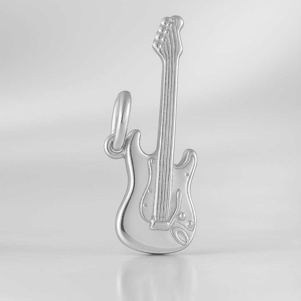 925 Sterling Silver - Strat Electric Guitar Charm