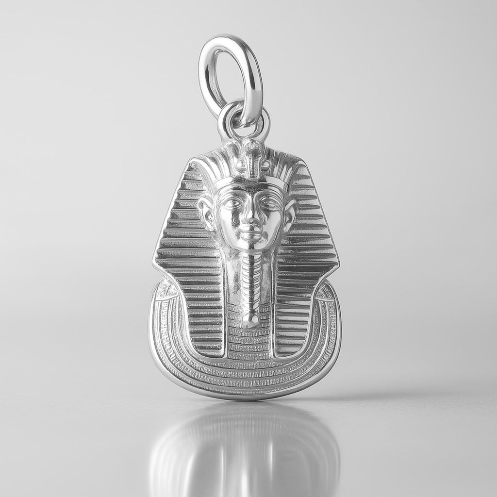 925 Sterling Silver - Tutankhamun Pharaoh Head Charm