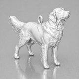999 Pure Silver - Golden Retriever Dog Charm