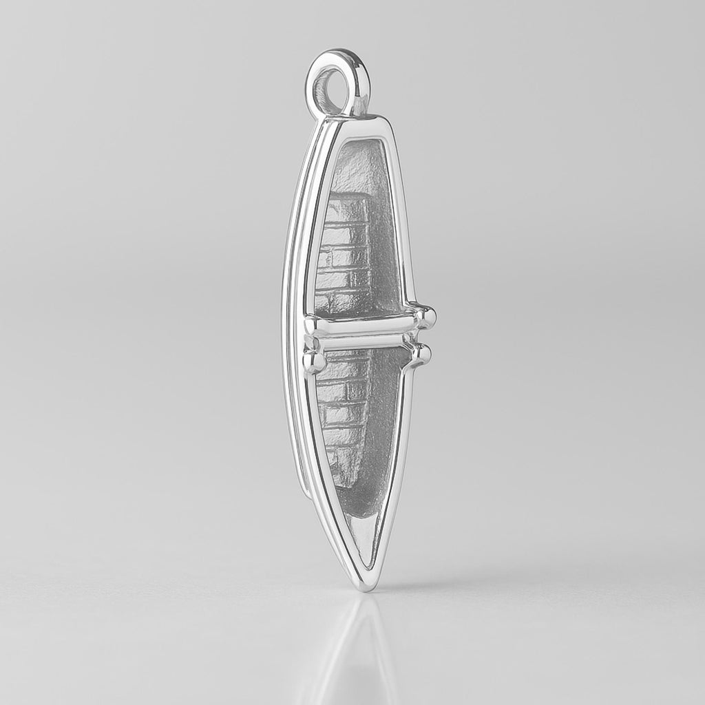 925 Sterling Silver - River Canoe Charm