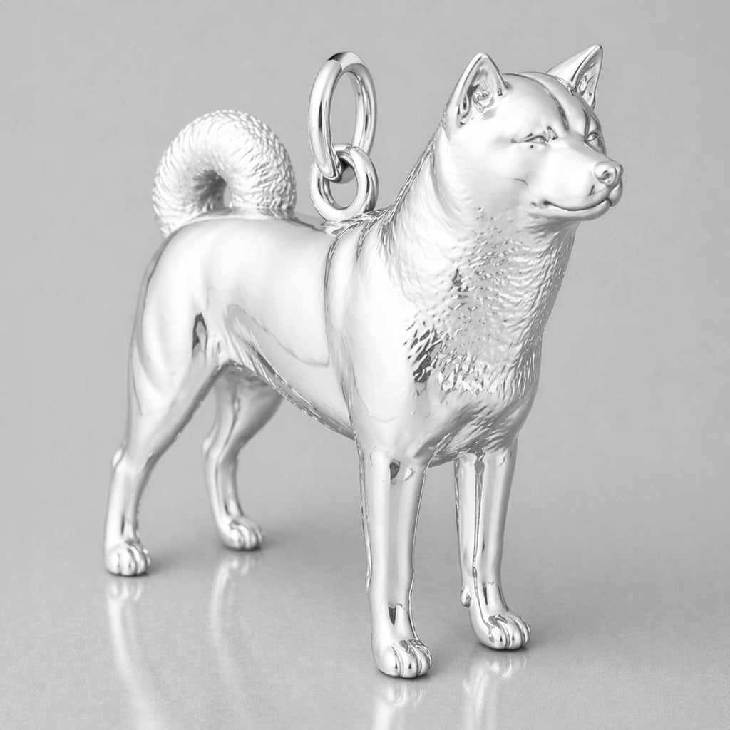 940 Argentium Silver - Akita Dog Charm