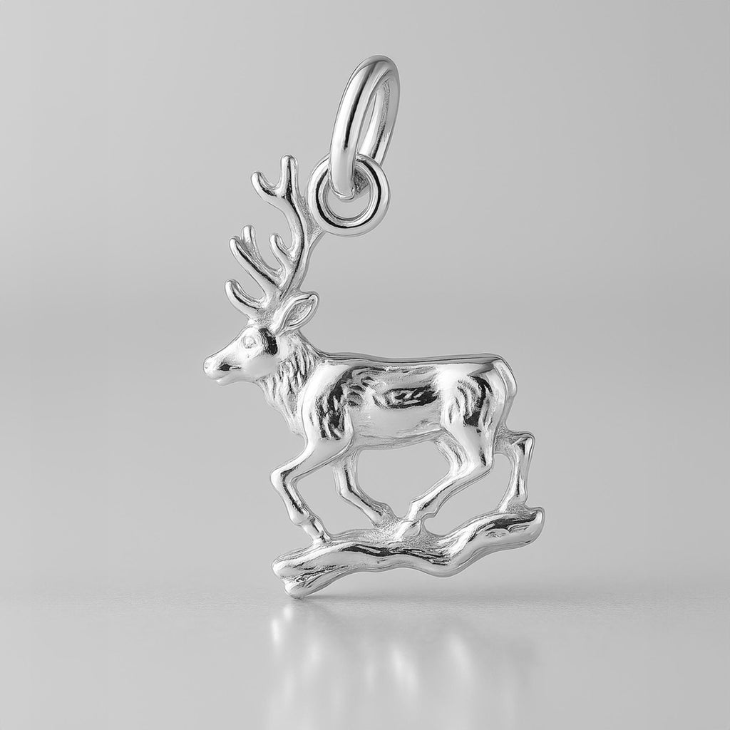 999 Pure Silver - Forest Elk Charm