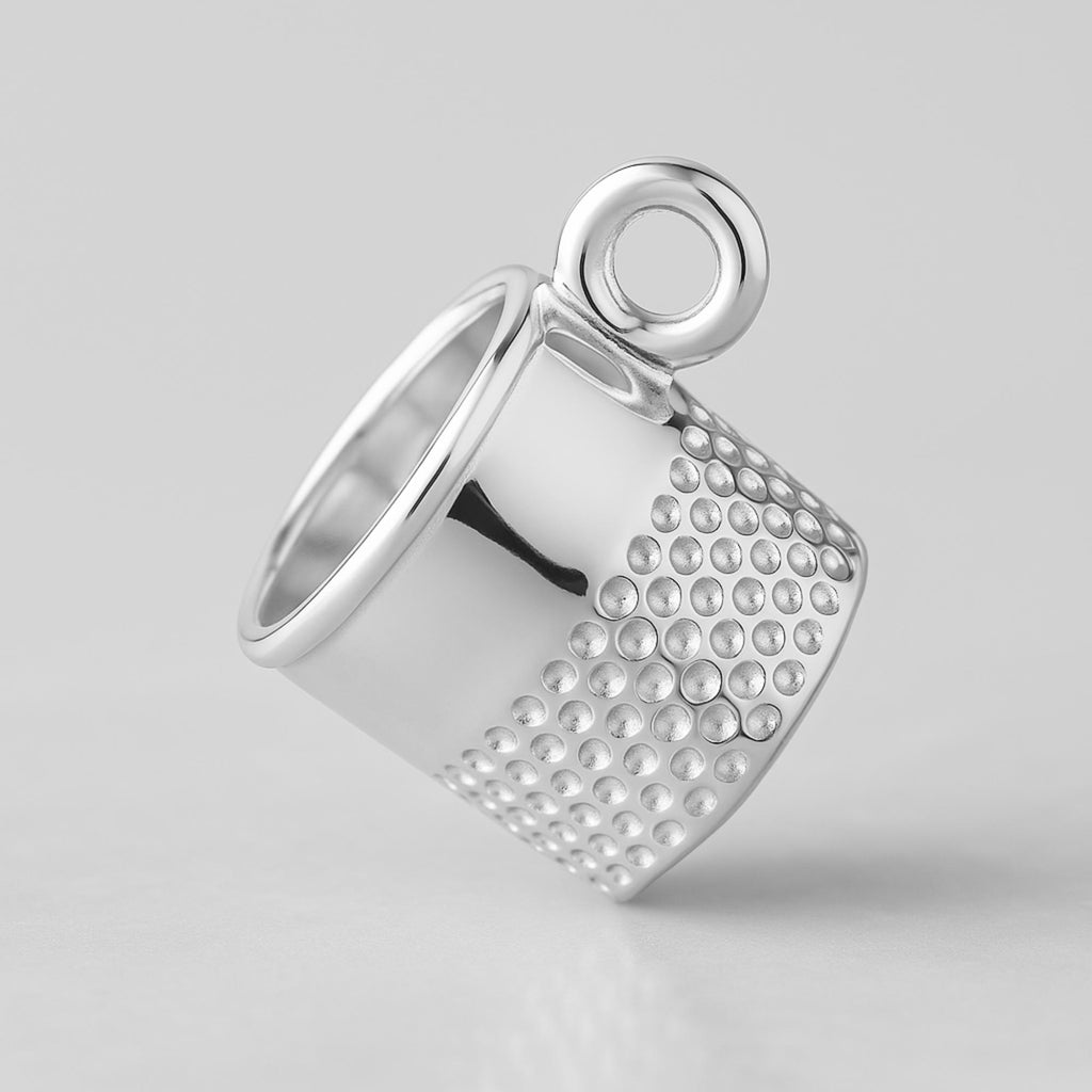 999 Pure Silver - Dimpled Thimble Charm