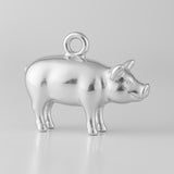 940 Argentium Silver - Farmyard Pig Charm