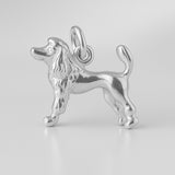 999 Pure Silver - Groomed Poodle Dog Charm