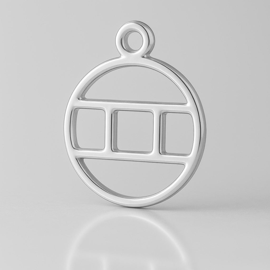 999 Pure Silver - Gemini Zodiac Round Charm