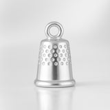 925 Sterling Silver - Mini Dimpled Thimble Charm
