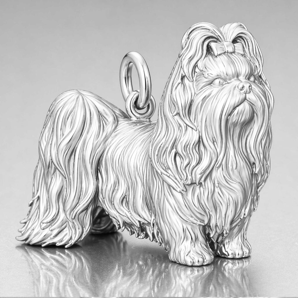940 Argentium Silver - Shih Tzu Dog Charm