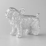 999 Pure Silver - Curly Cocker Spaniel Dog Charm