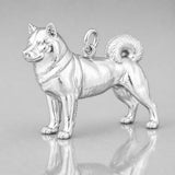 925 Sterling Silver - Shiba Inu Dog Charm