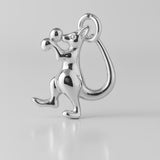 925 Sterling Silver - Boxing Kangaroo Charm