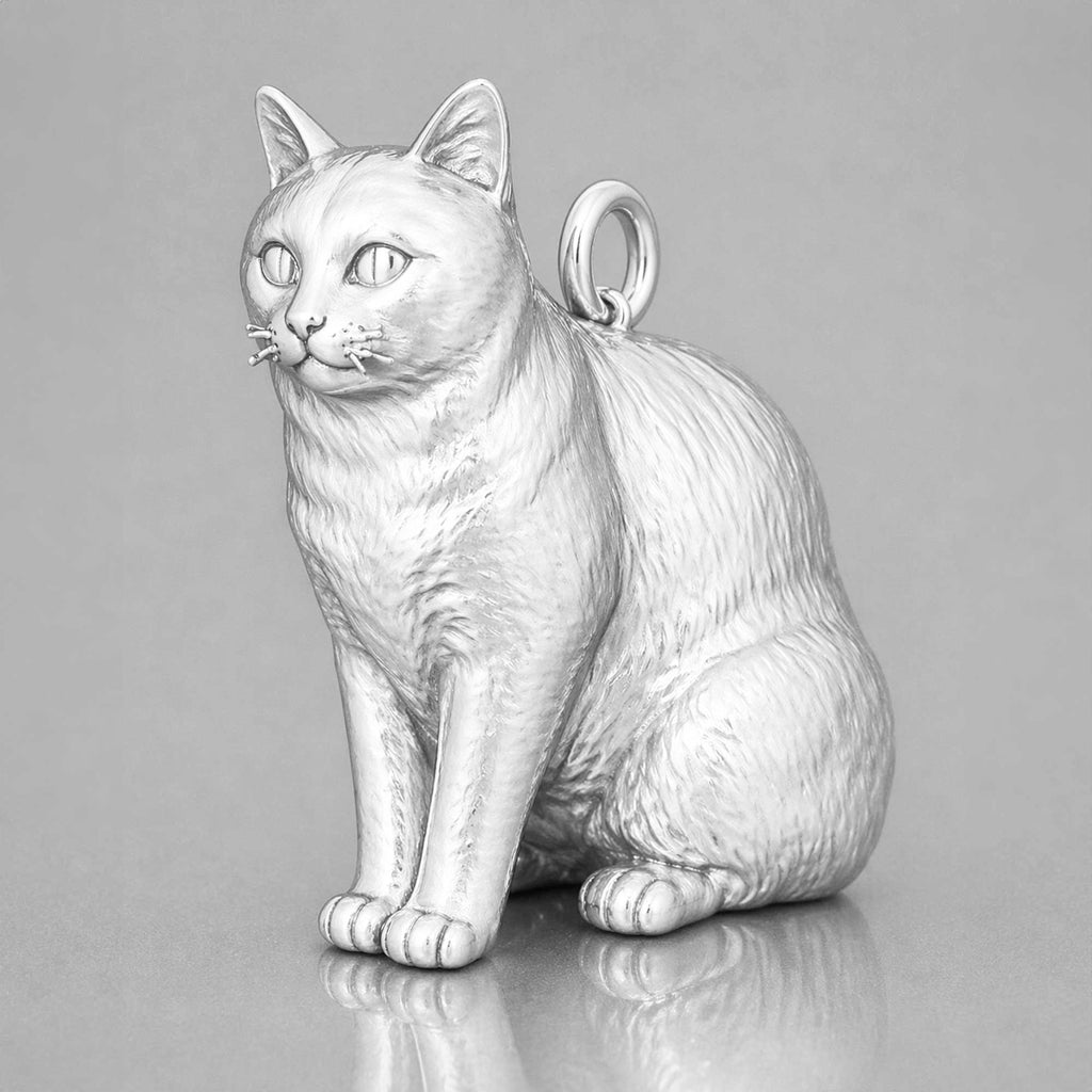 925 Sterling Silver - American Shorthair Cat Charm