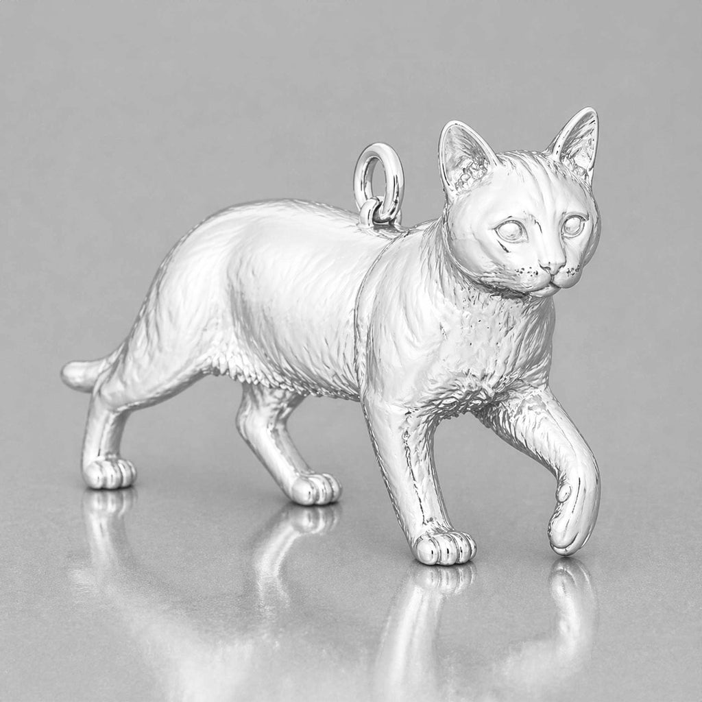 940 Argentium Silver - Bengal Cat Charm