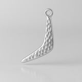 999 Pure Silver - Textured Boomerang Charm
