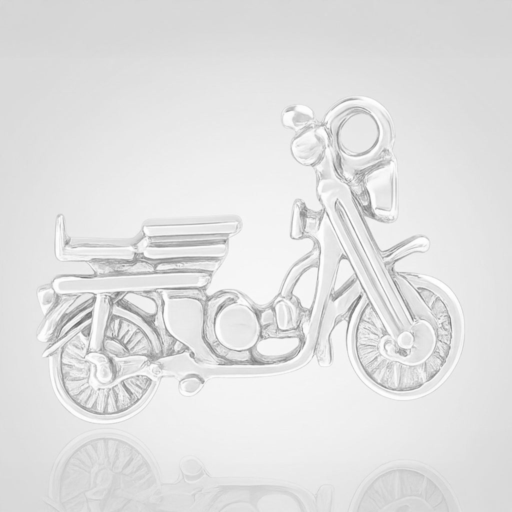 940 Argentium Silver - Postie Motorbike Charm