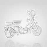 940 Argentium Silver - Postie Motorbike Charm