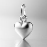 925 Sterling Silver - Classic Puffy Heart Charm