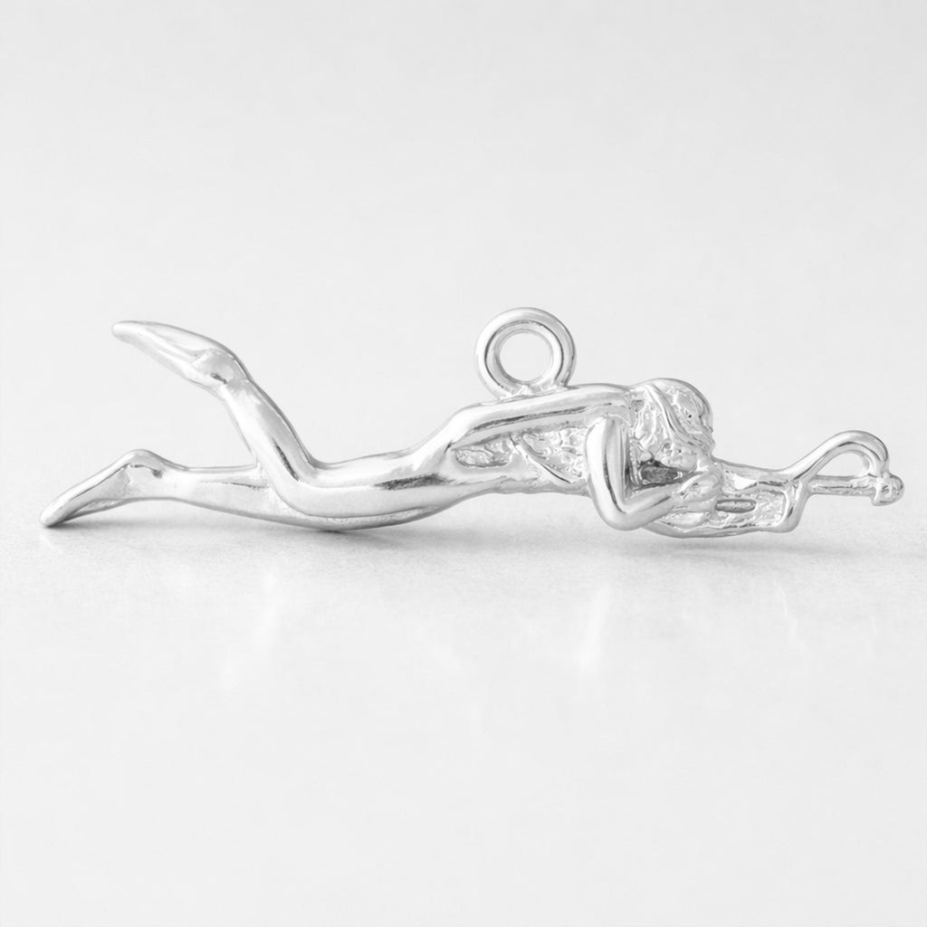 925 Sterling Silver - Spear Fishing Diver Charm