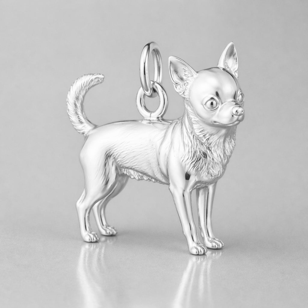 999 Pure Silver - Chihuahua Dog Charm