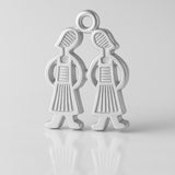 999 Pure Silver - Twin Sisters Charm