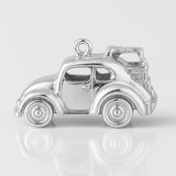 925 Sterling Silver - Mini VW Beetle Traveller Car Charm