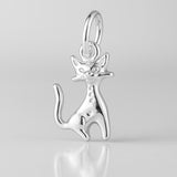 925 Sterling Silver - Atomic era Cat Charm