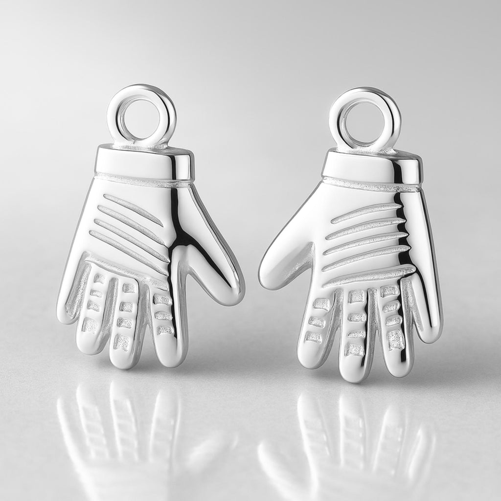 940 Argentium Silver - Racing Gloves Charm