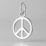 999 Pure Silver - Classic Peace Symbol Charm