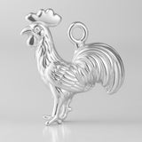 925 Sterling Silver - Barn Rooster Charm