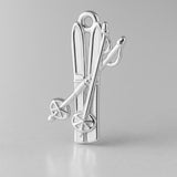 925 Sterling Silver - Classic Ski's and Poles Charm