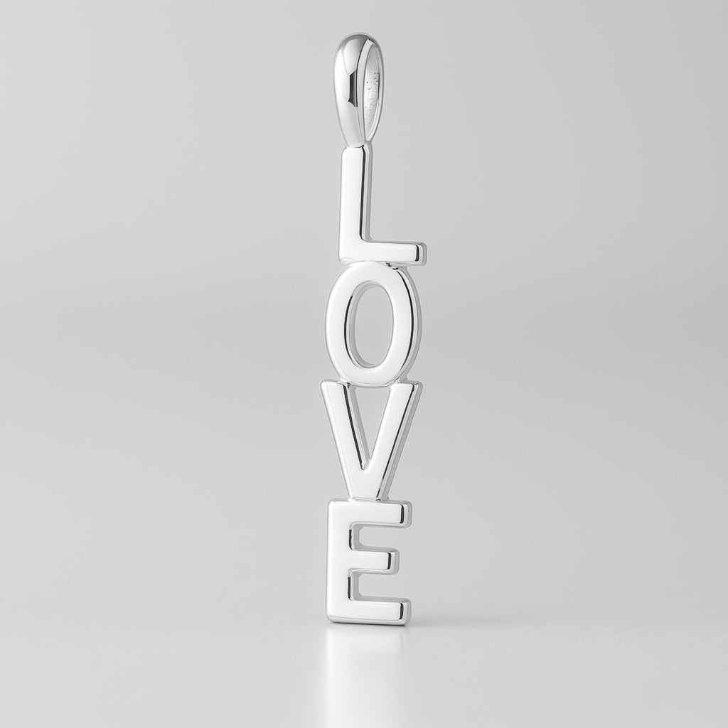 940 Argentium Silver - Vertical Love Charm