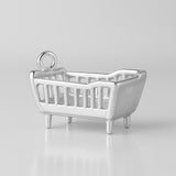 940 Argentium Silver - Classic Baby Cot Charm