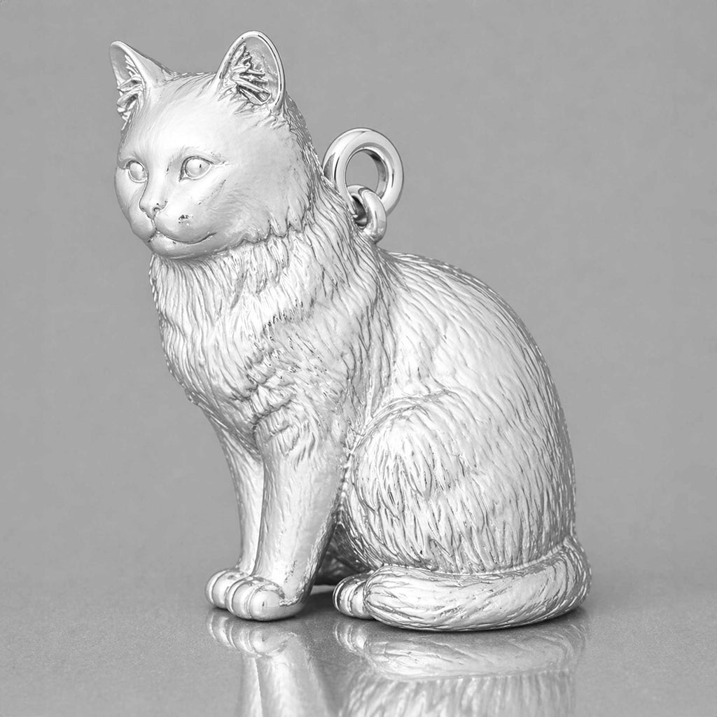 940 Argentium Silver - Birman Cat Charm