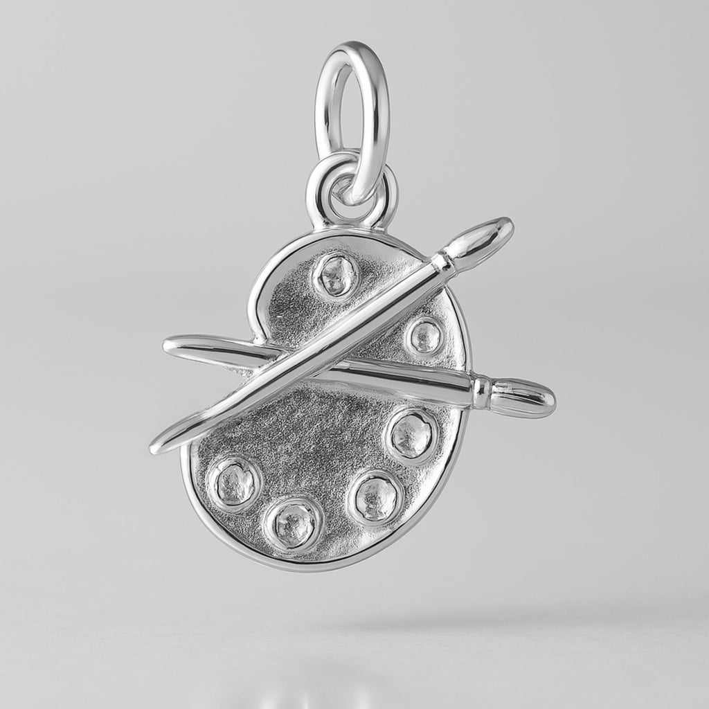 940 Argentium Silver - Classic Artist's Palette Charm