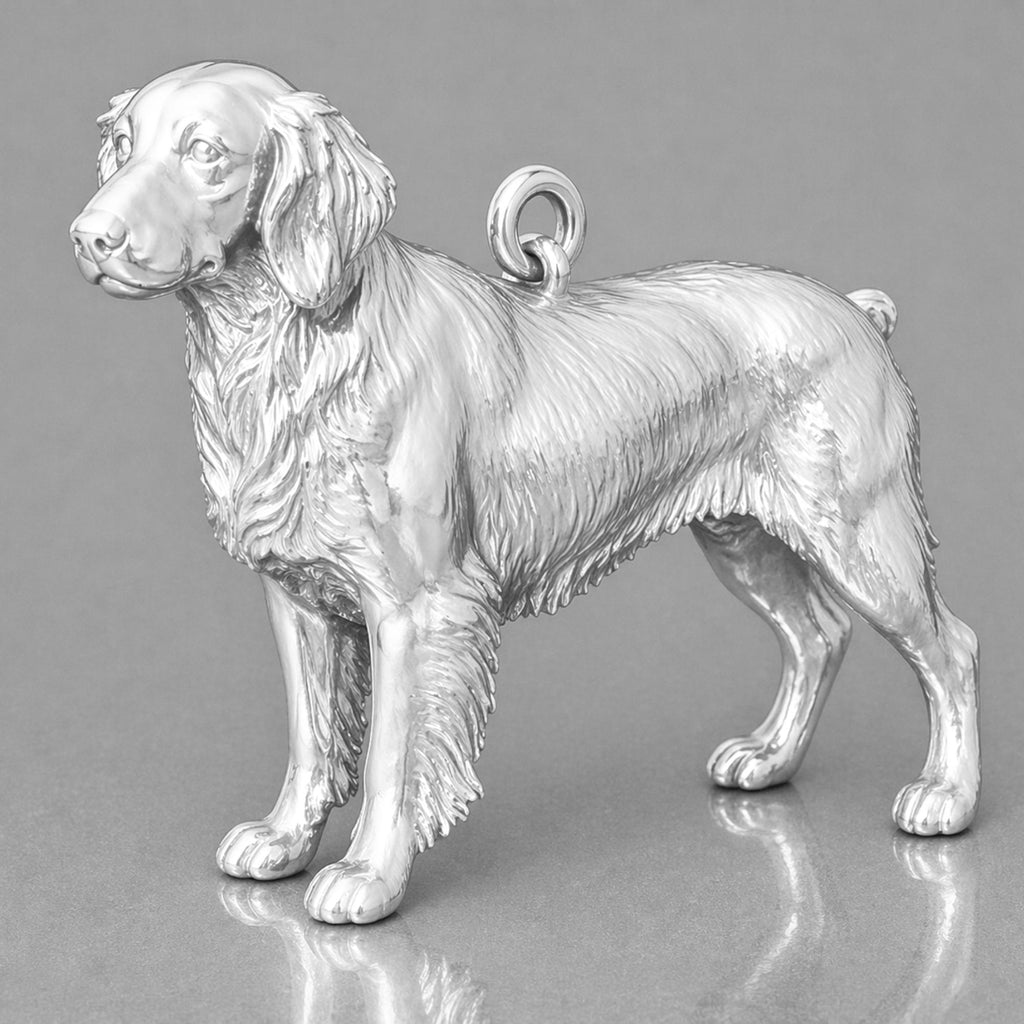 940 Argentium Silver - Brittany Spaniel Dog Charm