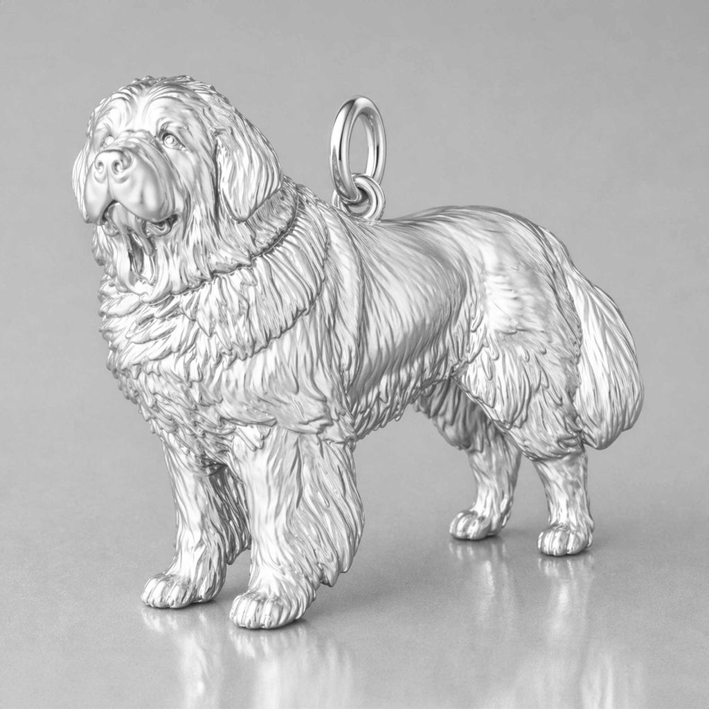 925 Sterling Silver - Newfoundland Dog Charm