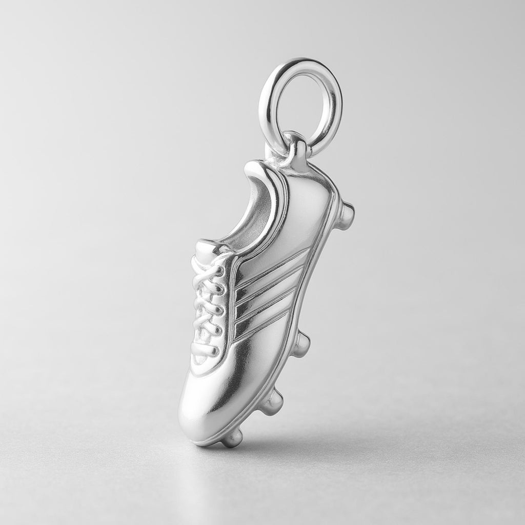 925 Sterling Silver - Studded Football Boot Charm