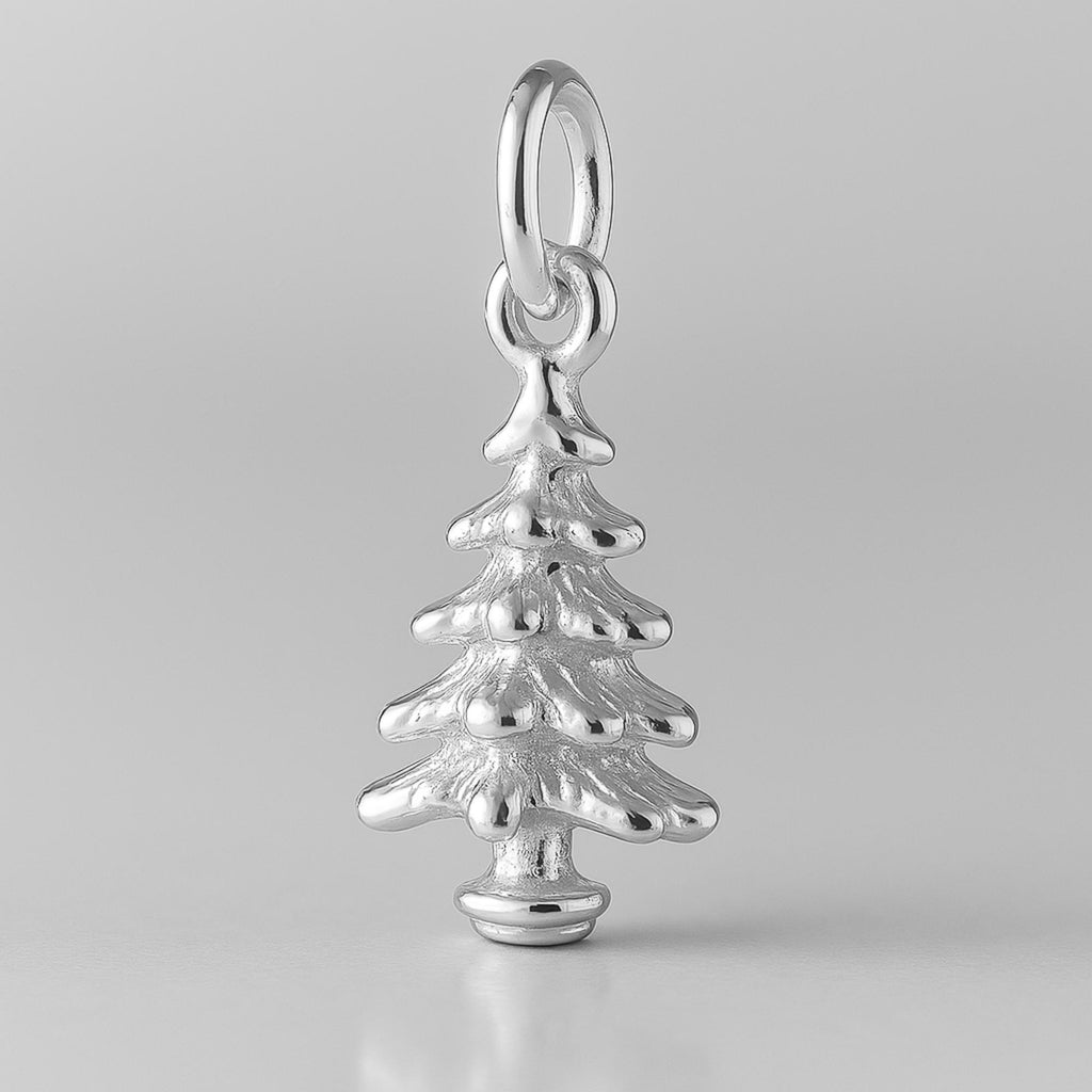 925 Sterling Silver - Pine Christmas Tree Charm