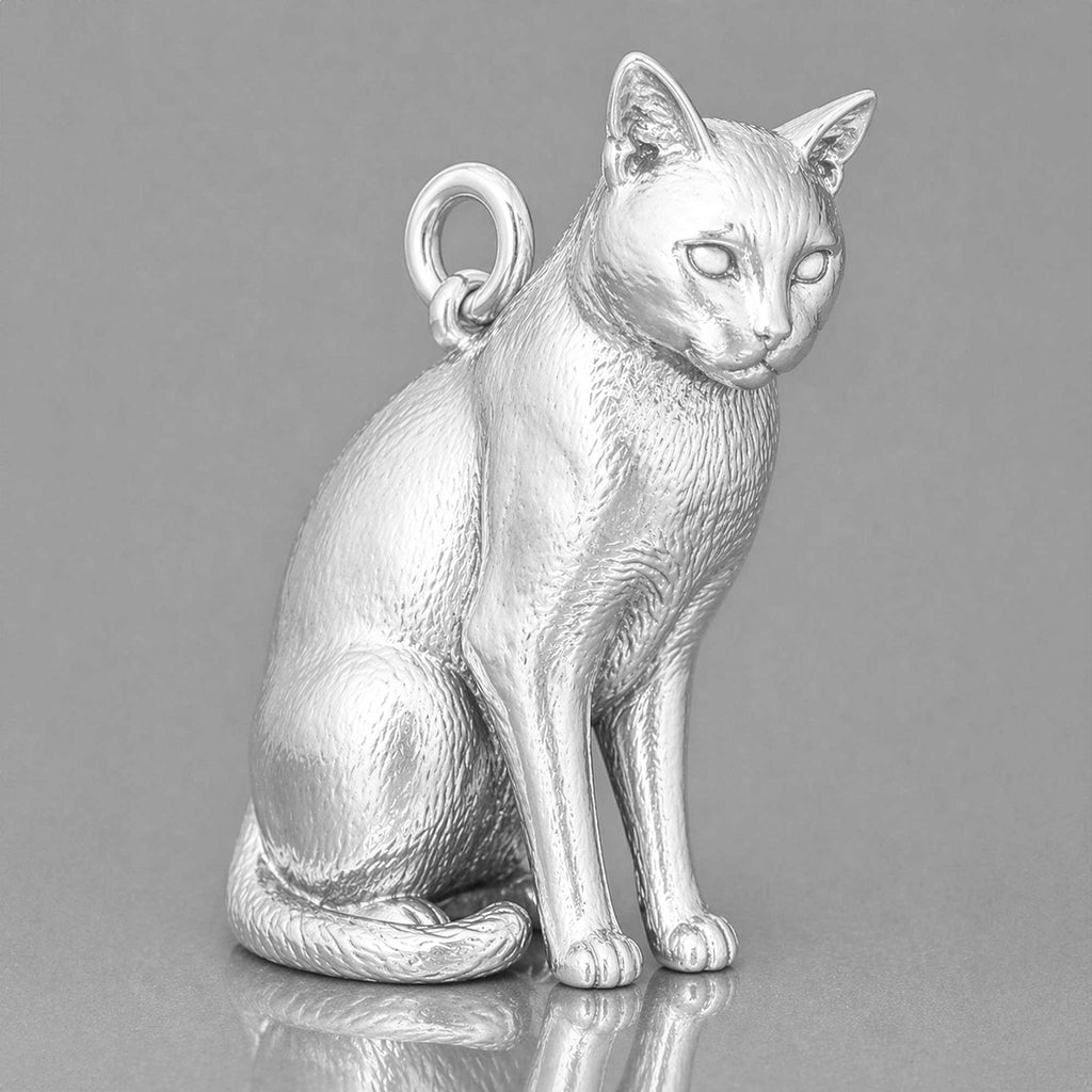 925 Sterling Silver - Chartreux Cat Charm