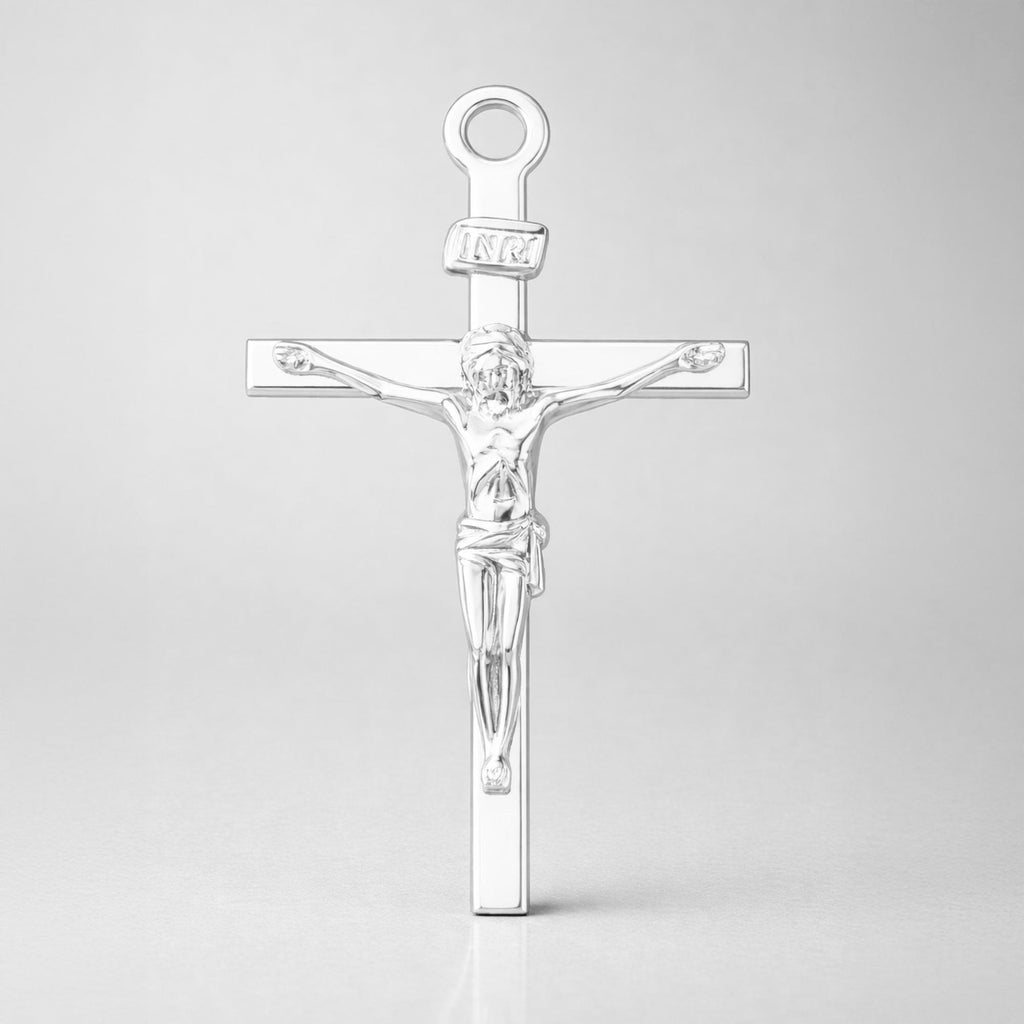 999 Pure Silver - Traditional Jesus Crucifix Charm