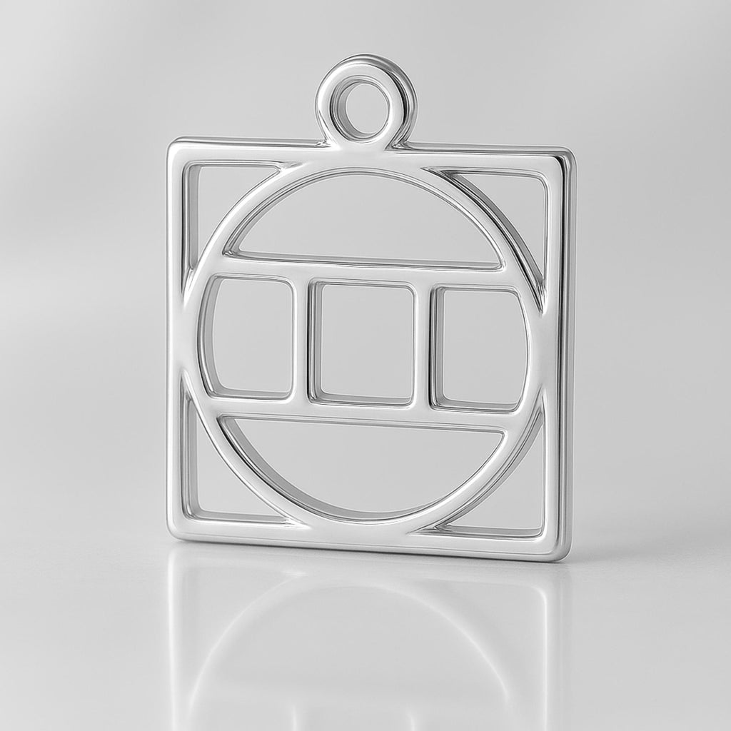 999 Pure Silver - Gemini Zodiac Square Charm