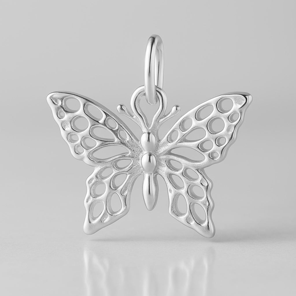 925 Sterling Silver - Lacewing Butterfly Charm