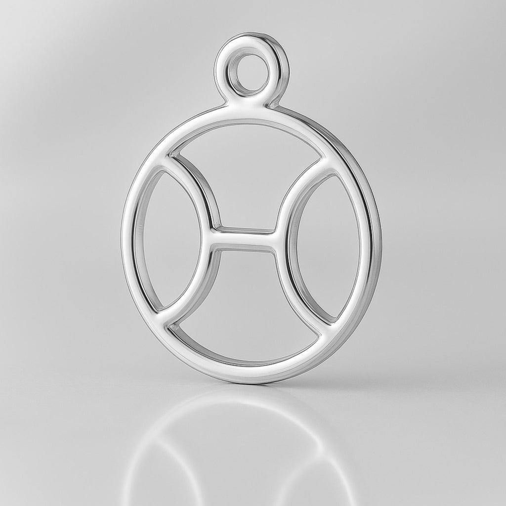 999 Pure Silver - Pisces Zodiac Round Charm