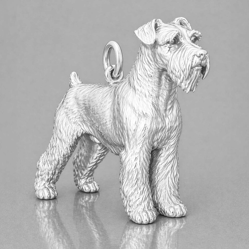 999 Pure Silver - Miniature Schnauzer Dog Charm