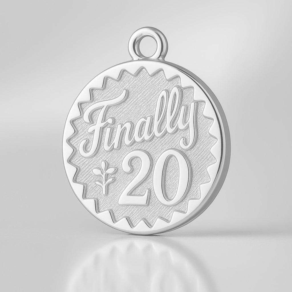 925 Sterling Silver - Finally 20 Amulet Charm