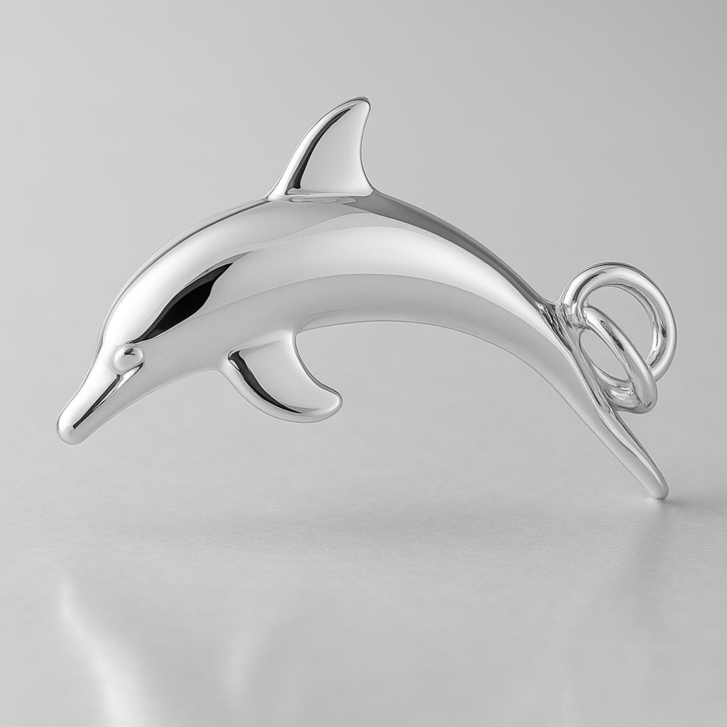 999 Pure Silver - Diving Dolphin Charm