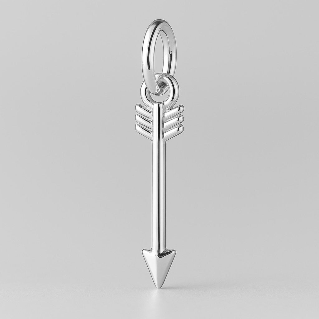 925 Sterling Silver - Feathered Arrow Charm