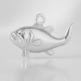 925 Sterling Silver - Largemouth Bass Fish Charm