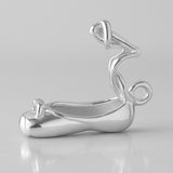 940 Argentium Silver - Ballet Slipper Charm