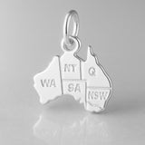 940 Argentium Silver - Australia States Charm